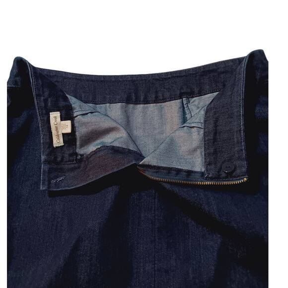 COLDWATER CREEK Denim Jean Skirt Size 14 Dark Wash Straight Casual Work School - Picture 3 of 8